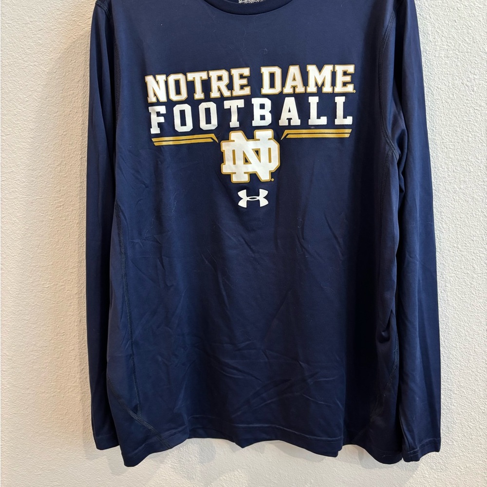 Under Armour Notre Dame Navy Blue Loose Fit Shirt